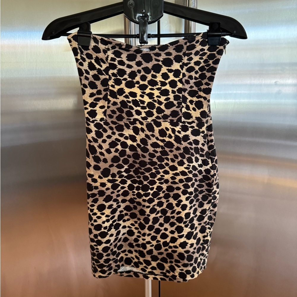 Topshop Leopard Print Mini Dress NWOT